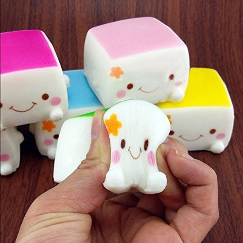 SUNREEK 30 PCS Random Kawaii Mini Soft Foods Panda Bread Bun Toasts Donuts Phone Straps Charm,Squishies Phone Key Chain Bread Strap,Hand Pillow Toy Gift