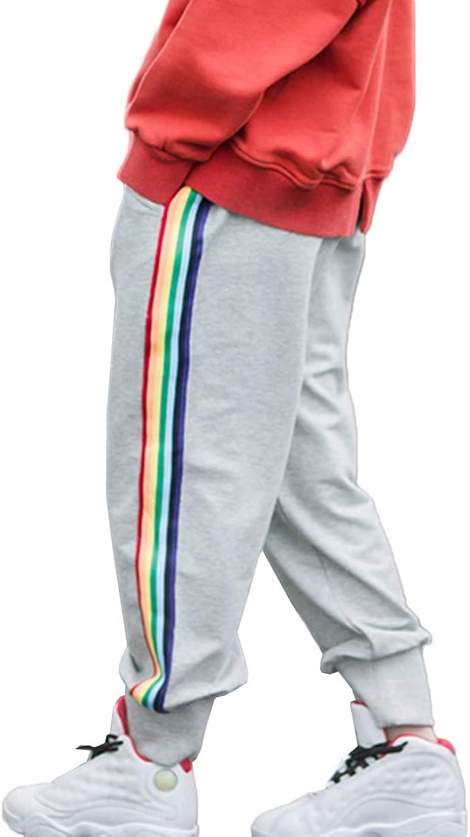 Amazon Co Jp Jpバレンタインデー 子供服 女の子 スポーツパンツ ズボン スウェット ジャージ キッズ 下着 ラインパンツ レインボー柄 トレーニングパンツ ゆったり カジュアル 運動着 裏起毛 秋冬 ジュニア服 服 ファッション小物