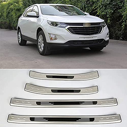 4Pcs Auto Roestvrij Staal Instaplijsten Kick Platen, voor Chevrolet Equinox 2017 Protector Plaat Pedaal Buitenste Platen… - Afbeelding 6