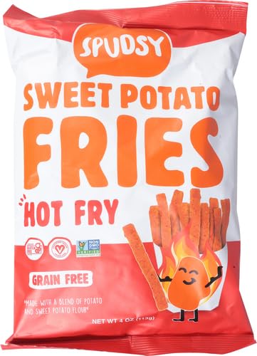 SPUDSY HOT SWEET POTATO FRIES, 4 OZ