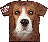 The Mountain Beagle Face Adult T-Shirt, Brown, Large