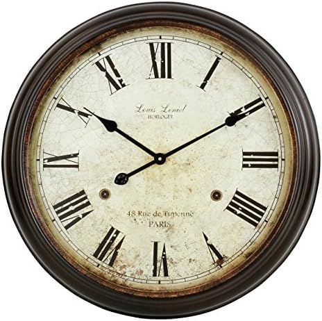 Aspire Emmaline Round Wall Clock, Brown