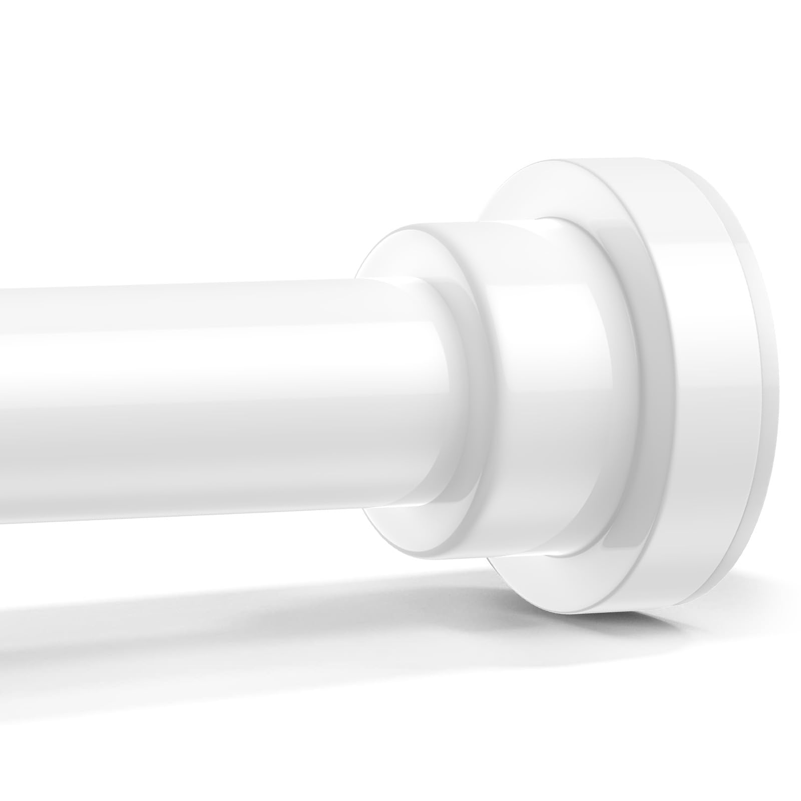 Photo 1 of 2-Pack White Shower Curtain Rod 46-78 Inch - Shower Tension Rod for Bathroom, Closet, Window, Room Divider, Adjustable Shower Rod, Easy Installation, No Drilling