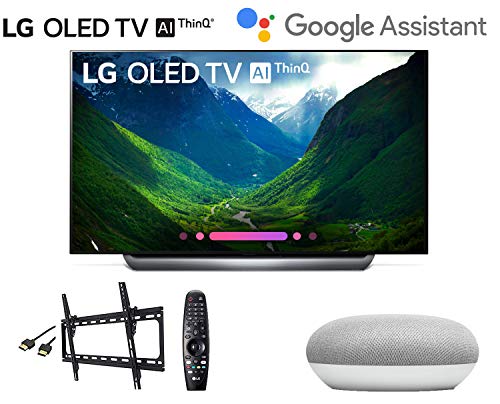 LG OLED OLED55C8PUA 55 inch OLED55C8 Class 4K C8 Smart OLED TV w/Google Mini Smart Speaker w/Flat Wall Mount and HDMI Cable – LG Authorized Dealer