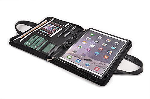 Apple iPad Pro 12.9 Case with Handle, Leather Portfolio with iPad Pro Holder and Letter Size Writing Pad