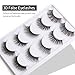 False Eyelashes 10 Styles 3D&5D Long Fake Eyelashes Reusable Natural False Lashes Handmade 3D Faux Lashes with Free EyeLash Tweezers - 10 Pairs