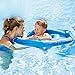SwimSchool Blue Fun Fish Fabric Baby Pool Float, Splash and Play Activity Center, Dual Air Pillow Chambers with Retractable Canopy and Safety Seat, Baby Float, UPF 50, 6 To 24 Months, Blue