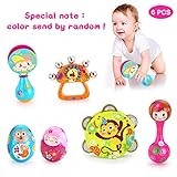 VATOS Musical Instruments for Kids, Early Educational Baby Toy, 6PCS Baby Drum Rattle Maracas Castanets Egg Shaker,Toddler Musical Toys Sets, Best Baby Gift for 3, 6, 9, 12 Month Baby Infant Kids