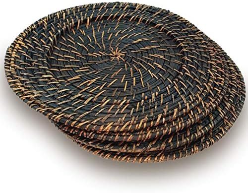 Ann Lee Design Charger Plates Set D13.5" (Black)