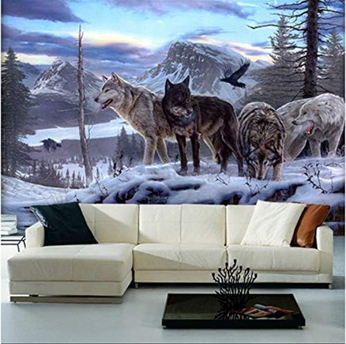 Wall Murals Wallpapers Living Room Bedroom Sofa Tv Background Wall Paper Wolf Totem Animal Photo Wallpaper 3D 150X105Cm