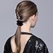 Whavel 12 Pack Hair Scrunchies Velvet Elastics Scrunchy Bobbles Soft Hair Bands Hair Ties, Black & White