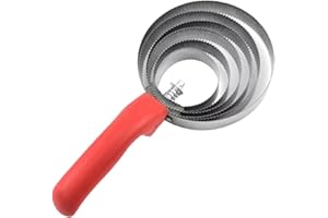 Naisfei Horse Brush, 6 Rings Curry Comb, Horse Brush, Metal Curry Comb for Cleaning Coarse Dirt - Spiral Curry Comb Ideal for