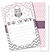 PartyGraphix Pink Owl Baby Shower Invitations - 25 High Quality Owl Theme Invitations with Envelopes for Girl Baby Shower