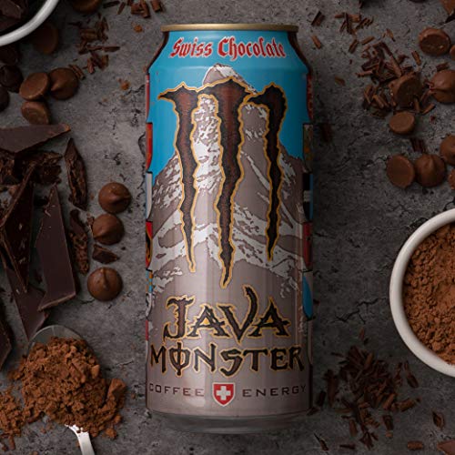 Java Monster Swiss Chocolate, Coffee + Energy Drink, 15 Fl Oz (Pack of