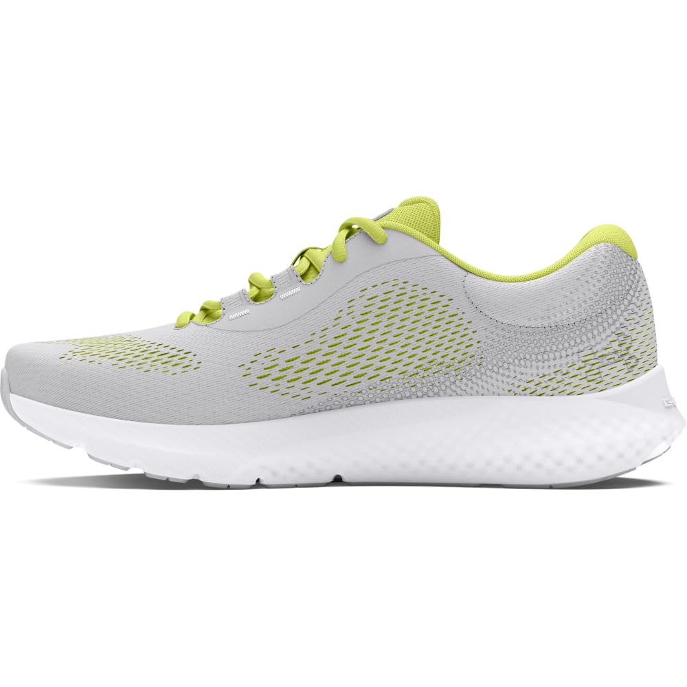 Under Armour Women's Charged Rogue 4, (102) Halo Gray/Sonic Yellow/White, 12, US Image