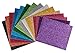 Glitter Heat Transfer Vinyl (HTV) Sheets - 15 Color Bundle Pack, multi-colors, Vinyl Heat Transfer, HTV Bundle for T-shirts & Iron On, Silhouette Cameo, Heat Press & Cricut Machines