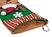 Clever Creations Plush Reindeer Christmas Stocking Hanging Pom-Pom Legs | Red and Green Felted Material with Knitted Cuff | Festive Holiday Décor | Traditional Winter Theme | Measures 16” Tall