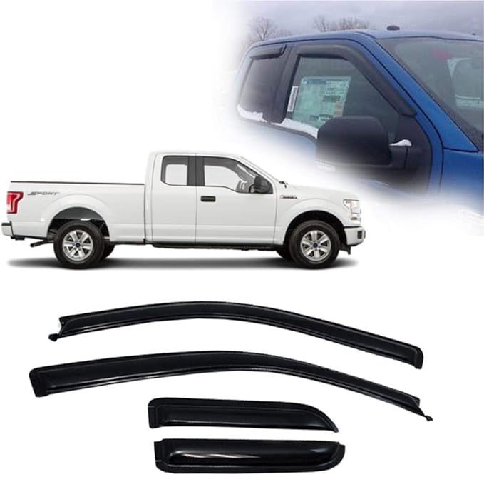 Yumy 4pcs Vent Shade for 20152018 Ford F150 Extended Cab