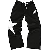 SHENHE Men's Y2k Star Graphic Drawstring Sweatpants Elastic Waist Straight Leg Track Pants
