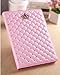 iPad Mini 1/2/3 Cover,Inspirationc iPad Mini 1/2/3 Crown Pattern Heavy Duty Rugged Leather Flip Smart Cover for Apple iPad Mini 1/2/3 Bling Diamond Protective Stand Case--Pink
