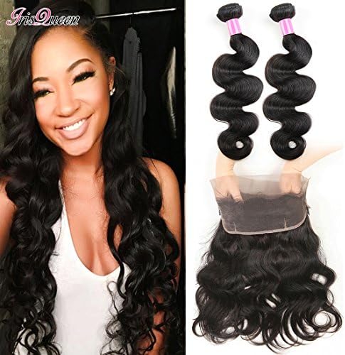 Pre Plucked 360 Lace Front Closure with Bundles for Black Women Peruvian Virgin Hair Body Wave Lace Frontal with Bady Hair