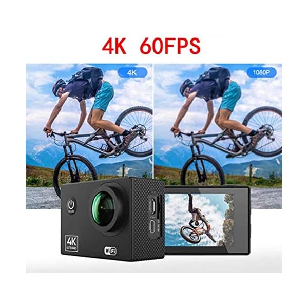 LKNJLL 4K WiFi Sport Action Kamera Ultra HD wasserdichte DV Camcorder 16MP 170 Grad Weitwinkel – Bild 5