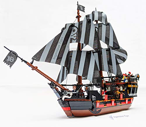 Piratenschiff 560 Teile - 6 Figuren Kanone Karibische See Kompatibel (307) Neu