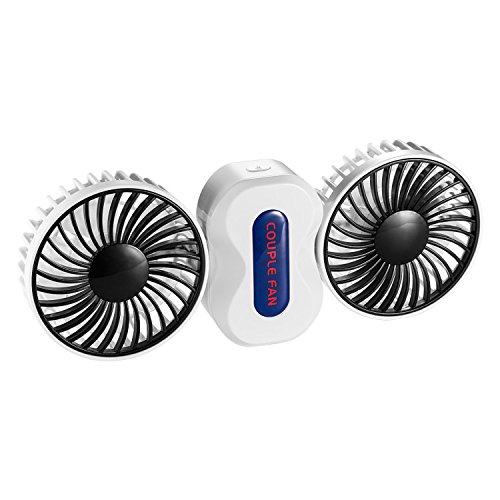 USB mini ventilador portátil de mano del escritorio, nuevo ventilador de la pareja de la inspiración mini ventilador dual del motor, por el cuaderno, la computadora MacBook, el banco de la energía, y la PC, 360 ° arriba y abajo, para el Ministerio del Interior