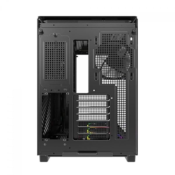 MONTECH KING 95 PRO DUAL-CHAMBER ATX MID-TOWER PC GAMING CASE, HIGH-AIRFLOW, TOOLLESS PANELS, STURDY CURVED TEMPERED GLASS FRONT, 6 ARGB PWM FAN PRE-INSTALLED WITH FAN HUB, BLACK