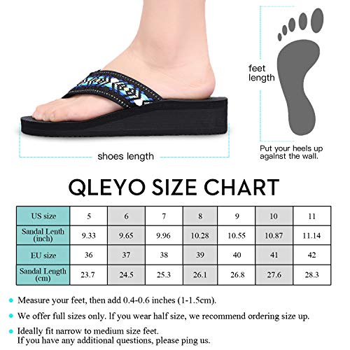 QLEYO-Womans-Platform-Flip-Flop-with-Arch-Support-Comfortable-Yoga-Mat-Wedge-flip-Flops-Athletic-Walking-Thong-Slippers-for-VacationShopping-mallWanderingGathering