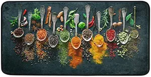 Cooking Herbs Spices Kitchen Rugs Kitchen Mat Bath Rug Floor Door Mats Non Slip Doormat Soft Runner Carpet Home Decor 39 X 20 Inch