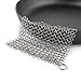 Inspired Basics Cast Iron Cleaner XL 8x6 Inch 316L Highest Grade Stainless Steel Cast Iron Skillet Cleaner