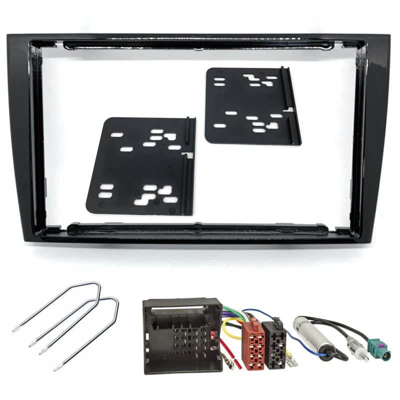 Sound-way - Double DIN Car Radio Frame Installation Kit, 2 DIN Front Panel Frame Stereo compatible with Peugeot 308 2007-2013 / Peugeot 408 2011+ / RCZ 2010-2015