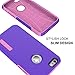 iPhone 6S Case, TOTU [Shockproof] Dual-layer Hybrid Candy Protective Updated Case for iPhone 6 (2014)/ iPhone 6S (2015), (indigo Violet / Light Rose)