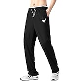 favmartha Men's Joggers Pants with Zipper Pockets,Lightweight Sweatpants,Open Bottom Athletic Loose Fit Training Pants