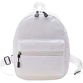 Small Backpack for Women and Girls, Mini Backpack Purse Stylish Lightweight Backpacks Casual Womens Backpacks with 2 Pockets (White)
