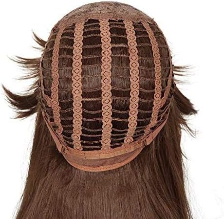 MUZI WIG Overwatch Cosplay Wig for Game D.VA Hana Song Cosplay Women Fashion Long Straight Hair Brown Halloween Costume Anime Wig with Free Wig Cap - Image 5