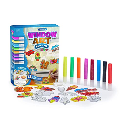 Dan&Darci Window Art for Kids Sun Catchers Painting Kit Suncatcher