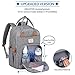 Diaper Bag Backpack, Large Capacity Nappy Baby Bags with Insulated Pockets and Changing Pad, Waterproof Unisex Travel Back Pack for Mom and Dad, Gray