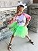 So Sydney Ballerina Basic Girls Ballet Dance Dress-Up Princess Fairy Costume Dance Recital Tutu (Neon Green)