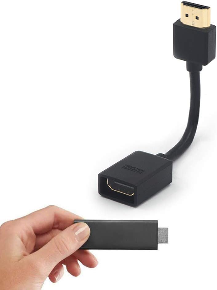 VCE 2-Pack HDMI Male to Female Swivel Adapter HDMI Extension Gold Plated Converter for Google Chrome Cast, Roku Streaming Stick: Electronics