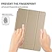 Besdata Ultra Thin Magnetic Smart Cover [Wake/Sleep Function]& Translucent Back Case for 2014 iPad Air 2 + Screen Protector + Cleaning Cloth + Stylus (Gold)