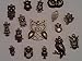 40pc Owl Charms,Pendants, Antique Bronze