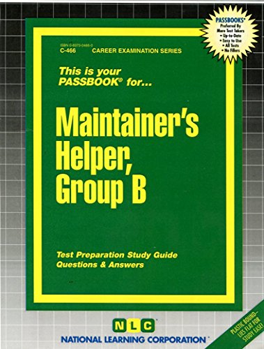 D.O.W.N.L.O.A.D Maintainer's Helper, Group B(Passbooks) (C-466) D.O.C