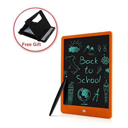 LCD Writing Tablet，Bestobal 10.5 inch Screen Lock Electronic Writing Board，Portable Handwriting Notepad with Stylus and Stand for Kids and Adults at Home, School and Work Office (Orange) - Thumbnail 7