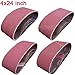 Sackorange 16 PCS 4 inch x 24 inch Abrasive Sanding Belts - 4 Each of 40 80 120 240 Grit Aluminum Oxide Sanding Belts For Belt sander (4 x 24 inch)