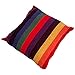 SUNMERIT Hanging Rope Hammock Chair Porch Swing Seat, Large Cotton Hammock Net Chair Swing for Indoor, Outdoor, Garden, Patio, Yard, 275 lbs Capacity, 2 Seat Cushions Included (Red & Yellow Stripes)