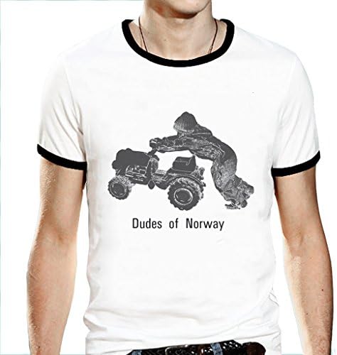 My big boss Men's Tee White T Shirts Dudes Norway Tshirts White Size Large
