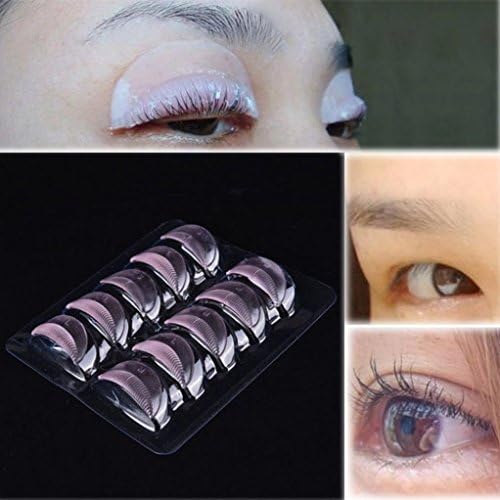 Rongron 10PCS Silicone Gasket Eyelash Curler Curling Perming Kit Eyelash Curling Tool
