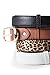 Set of 4 HBY Women Metal Fashion Skinny Leather Belt Elastic belt solid color